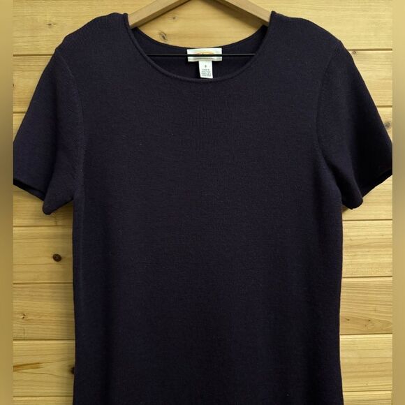 Vintage Talbots Size Medium Eggplant Purple Merino Wool  Maxi Dress - Picture 3 of 12